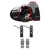 Wet Sounds REV 12 HD 12" Horn Loaded Compression Driver Tower Speakers with XS Grills & X Mount, 400 Watts RMS, BLACK, Pair with Wet Sounds Upper brackets for Nautique FC5 Tower
