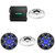 Kicker Marine Subwoofer & Amp Bundle – Dual 10" 51MWE104 Subwoofers w/ White Grills + 48KMA8001 Mono Amplifier – DIY Boat Audio Bass Upgrade for Pontoon, Center Console & Wake Boats