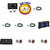 Kicker Marine Audio System Upgrade – KMC4 Radio, 6 KM654L 6.5" LED Speakers, 10" Loaded Subwoofer, 8-Channel Amp & Wiring Kit – DIY Pontoon Boat Sound System for Bennington, Barletta, Godfrey & Sun Tracker