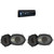 Alpine UTE-83BT Mech-less Digital Media Receiver with Bluetooth® Wireless Technology+(2) Pairs Kicker KSC684 6x8/5x7" Coax speakers