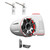 Wet Sounds REV 10 HD 10" Horn Loaded Compression Driver Tower Speakers with XS Grills & X Mount, 400 Watts RMS, White, Pair with Wet Sounds ADP-MALIBU-G5-G Brushed Tower Speakers Adapters for the 2021+ Malibu G5 Tower