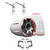 Wet Sounds REV 10 HD 10" Horn Loaded Compression Driver Tower Speakers with XS Grills & X Mount, 400 Watts RMS, White, Pair with Wet Sounds POLISHED Centurion Gladiator brackets