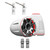 Wet Sounds REV 10 HD 10" Horn Loaded Compression Driver Tower Speakers with XS Grills & X Mount, 400 Watts RMS, White, Pair with Wet Sounds Upper brackets for Nautique FC5 Tower