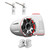Wet Sounds REV 10 HD 10" Horn Loaded Compression Driver Tower Speakers with XS Grills & X Mount, 400 Watts RMS, White, Pair with Wet Sounds Supra FxONE Upper Tower Adapter Brackets W/ Bead Blast Finish