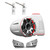 Wet Sounds REV 10 HD 10" Horn Loaded Compression Driver Tower Speakers with XS Grills & X Mount, 400 Watts RMS, White, Pair with Wet Sounds Lower brackets for Nautique FC5 Tower