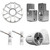 Wet Sounds REV 10 HD 10" Horn Loaded Compression Driver Tower Speakers with XZ Grills & X Mount, 400 Watts RMS, White, Pair with Wet Sounds ADP-NAUTIQUE-G Tower Speaker Brackets For The Upper Brackets For Nautique G Tower