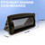 Alpine UTE-63BT Bluetooth Marine Radio Kit with CAMC1B Single-DIN Cover & PWE-S8-MRN Compact 8" Powered Marine Subwoofer – Boat, UTV & Golf Cart Bass Upgrade