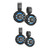 Kenwood 7.7" Black Wake Tower LED Marine Speakers 2-Pair