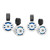 Kenwood 7.7" White Wake Tower LED Marine Speakers 2-Pair