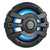Kenwood 7.7" 2-Way Black Coaxial Speakers with Illumination 1-Pair with 300 Watt Marine Amplifier