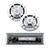 Kenwood PKG-MR382BT Receiver Package + 6.5" Marine Speaker (KMR-M328BT + KFC-1633MRW) - Used, Open Box