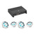 JL Audio M3 DIY Custom Marine Audio Bundle – 2 Pair M3-650X Sport Grill White LED Speakers with XDM400/4 Amplifier
