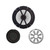 Kicker Single 6.5in LED Speaker 8in Passive Radiator Silver Boom Box Kit