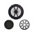 Kicker Single 6.5in LED Speaker 8in Passive Radiator Charcoal Boom Box Kit