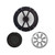 Kicker Single 8in LED Speaker 8in Passive Radiator Silver Boom Box Kit