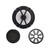 Kicker Single 8in LED Speaker 8in Passive Radiator Charcoal Boom Box Kit