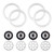 Kicker OEM 6.5" White LED Marine Speakers 4 Pack with LED Rings for Boats