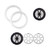 Kicker OEM 6.5" White LED Marine Speakers 2 Pack with LED Rings for Boats