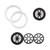 Kicker 8" Charcoal OEM Marine LED Speakers with KLSR8 Rings