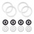 Kicker 8" White OEM Marine LED Speakers 4 Pack with KLSR8 LED Rings
