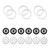 Kicker 8" White OEM Marine LED Speakers 6 Pack with KLSR8 LED Rings