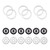 Kicker 8" White OEM Marine LED Speakers 6 Pack with KLSR8 LED Rings