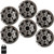 Kicker 6.5" Silver OEM Marine Speakers 6 Pack with KLSR65 LED Rings