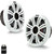 Kicker OEM 6.5" White Marine Speakers 2 Pack with LED Rings for Boats