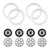 Kicker 8" Silver OEM Marine LED Speakers 4 Pack with KLSR8 LED Rings