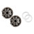 Kicker 6.5" Silver OEM Marine Speakers with KLSR65 LED Rings