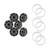 Kicker OEM 6.5" Charcoal Marine Speakers 6 Pack with LED Rings for Boats