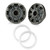 Kicker OEM 6.5" Charcoal Marine Speakers 2 Pack with LED Rings for Boats