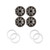 Kicker 6.5" Silver OEM Marine Speakers 4 Pack with KLSR65 LED Rings