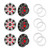 Kicker 45KM84L 8" Marine Speakers 6 Pack with KLSR8 LED Rings