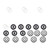 Kicker OEM 6.5" Charcoal LED Marine Speakers 8 Pack with LED Rings for Boats