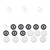 Kicker OEM 6.5" White LED Marine Speakers 8 Pack with LED Rings for Boats