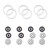 Kicker 6.5" Silver OEM Marine LED Speakers 6 Pack with KLSR65 LED Rings