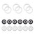 Kicker OEM 6.5" White LED Marine Speakers 6 Pack with LED Rings for Boats