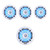Memphis Audio MXA602SLW 6.5"  Marine Coaxial Speakers White Grill Blue LED - 2 Pair (4 Units) - OEM Bulk Pack