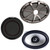 Memphis Single 6x9in LED Speaker 8in Passive Radiator Gray Boom Box Kit