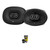 JBL STAGE3968M 6” x 9” 3-Way Speaker with Grille with Stinger RKFR69 Roadkill Fast Rings 6x9"