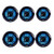 Memphis Audio MXA602SLB 6.5"  Marine Coaxial Speakers Black Grill Blue LED - 3 Pair (6 Units) - OEM Bulk Pack