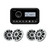 Modus MX12 Receiver with 4 Pack GX-65W Marine Speakers Bluetooth Boat Bundle