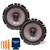 Alpine SXE-1751S 6.5" Component Speakers with Alpine SXE-1726S 6.5" Coax Speakers