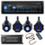 Alpine (2) SPV-65RGB-CAN 6.5” Cage-Mounted Universal Weather-Resistant Coaxial RGB LED Speaker Pods with Amp, Source & Led Remote