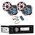 Clarion M508 Marine Single Din with (2) CMSP-651RGB-SWG 6.5-inch Premium Marine Coaxial Speakers, Sport Grilles RGB LED & Lighting Remote