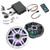 Clarion CMM-30BB Hideaway Marine Source Unit with CMSP-771RGB-SWG 7.7-inch Premium Marine Coaxial Speakers, Sport Grilles RGB LED & Lighting Remote