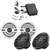 Clarion CMM-30BB Hideaway Marine Source Unit with (2) CMS-651-CWB 6.5-inch Marine Coaxial Speakers, Classic Grilles