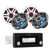 Clarion M608 Marine Receiver with (2) CMSP-651RGB-SWG 6.5-inch Premium Marine Coaxial Speakers, Sport Grilles RGB LED Lighting