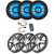 Clarion (3) CMSP-101RGB-2 10" Marine 2-Ohm Subwoofer with RGB LEDs & Remote includes Gray Metallic Sport Grille